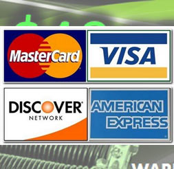 we accept all credit cards